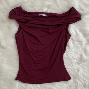 Reformation Cello top in plum burgundy red purple color - Size XS